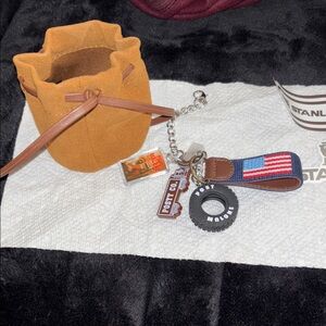 Post Malone x STANLEY collaboration pouch, charm keychain and decals  new Unused